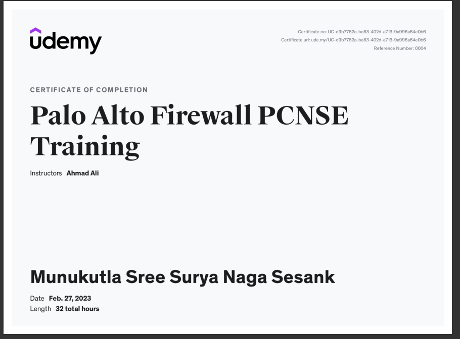 Palo Alto PCNSE Training