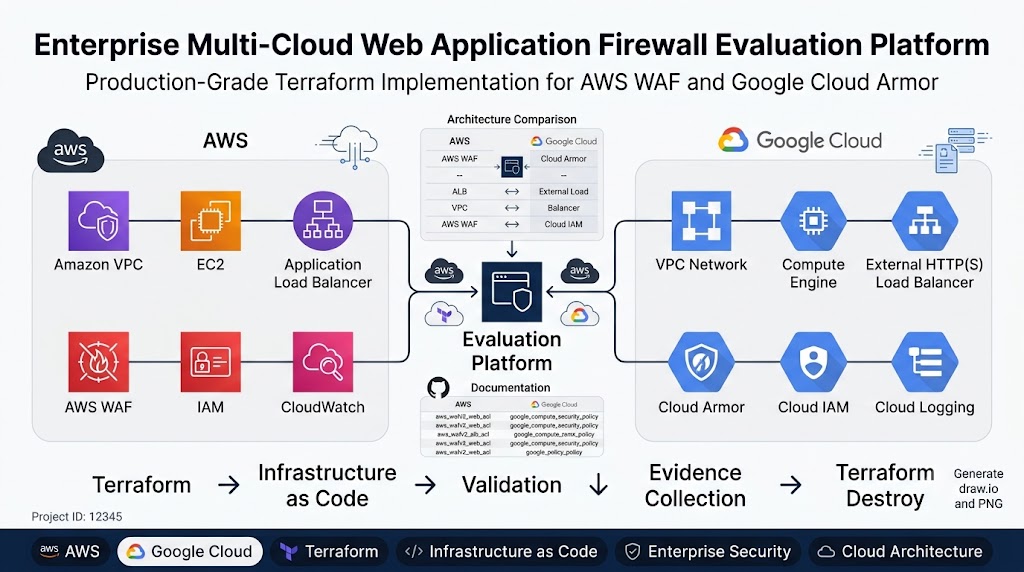 Enterprise Multi-Cloud WAF Architecture